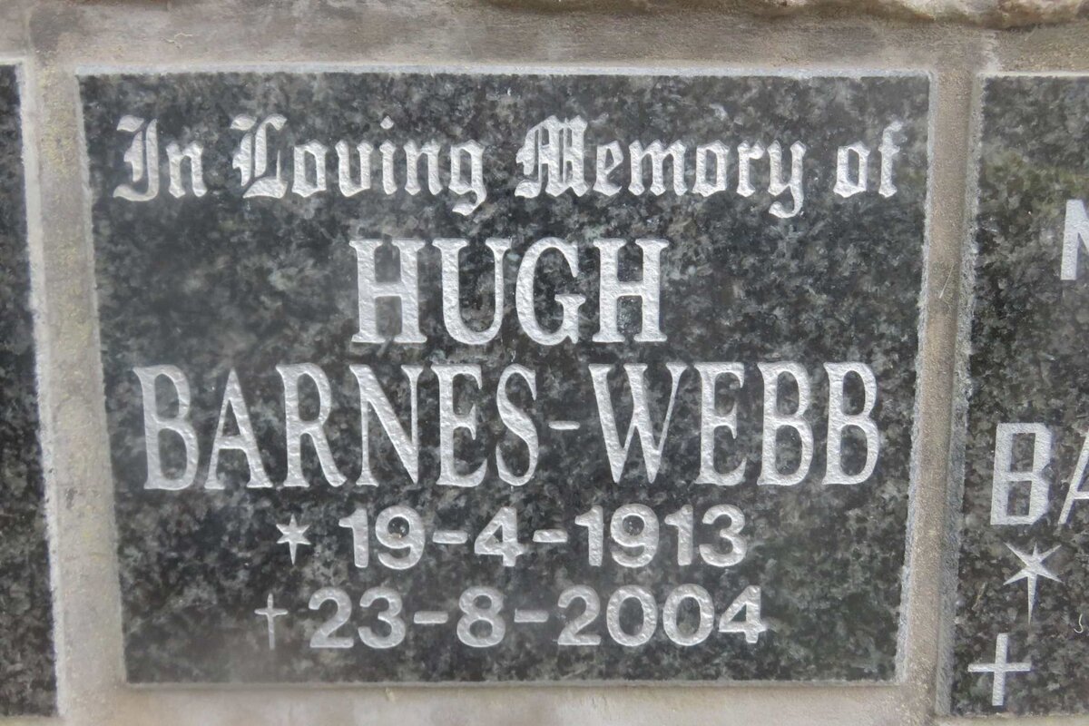 WEBB Hugh, BARNES 1913-2004 