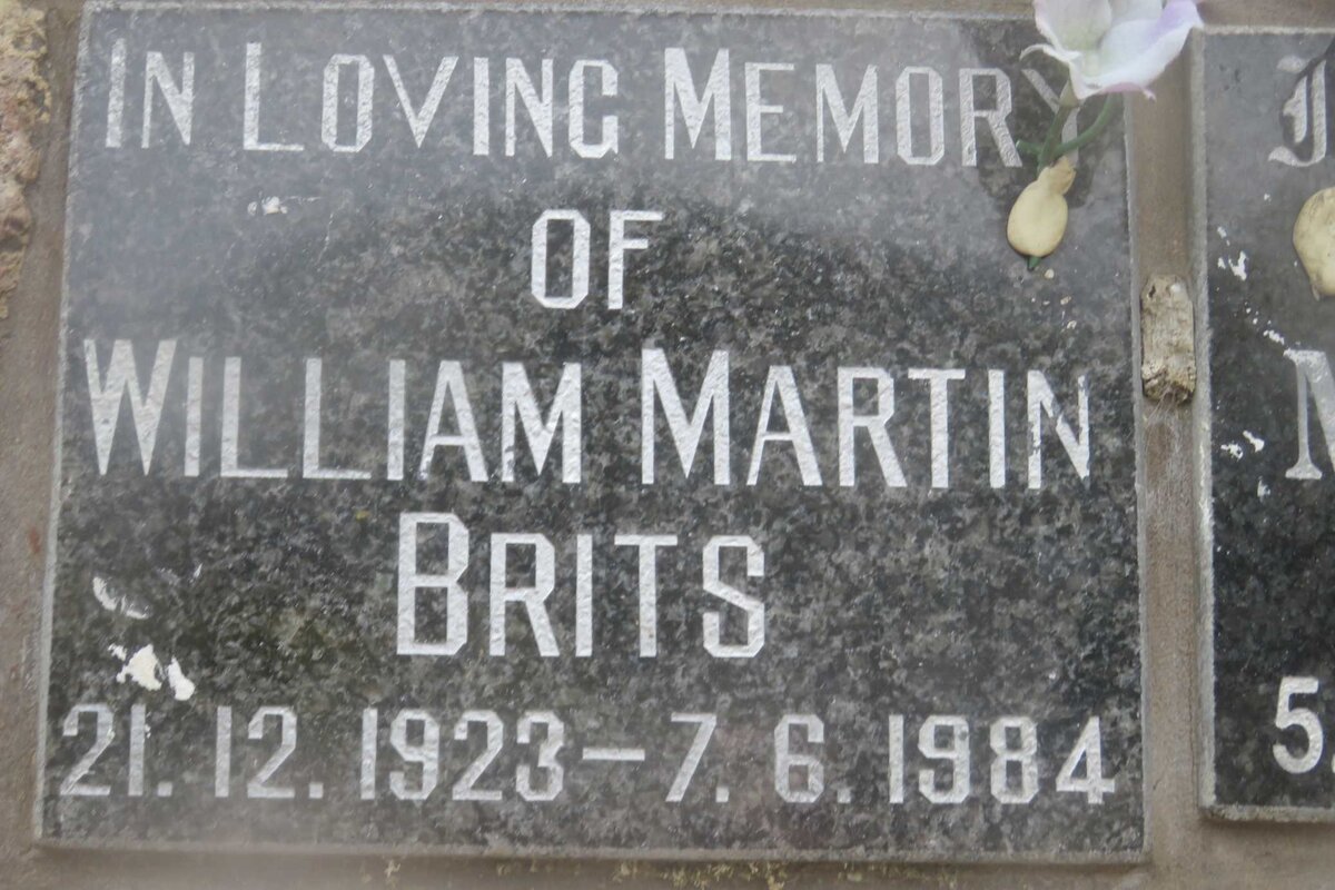 BRITS William Martin 1923-1984 