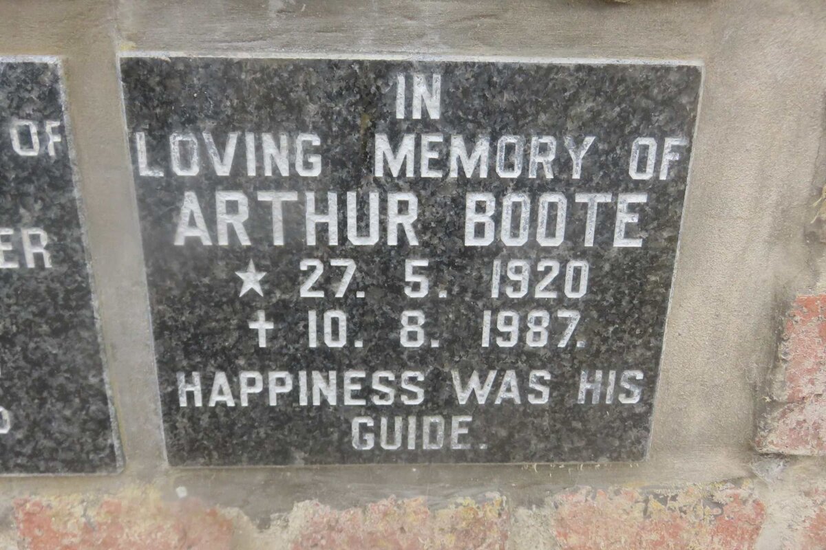 BOOTE Arthur 1920-1987