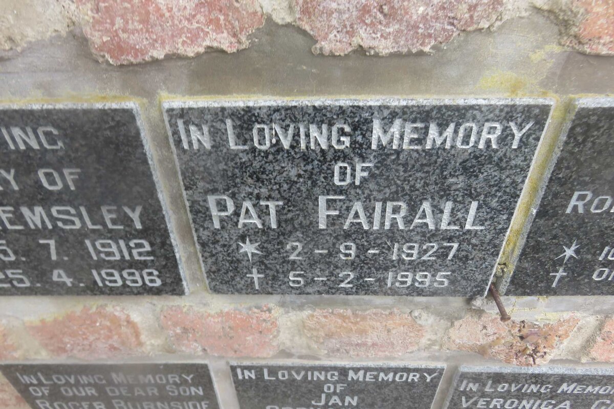 FAIRALL Pat 1927-1995
