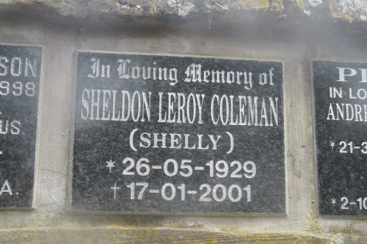 COLEMAN Sheldon Leroy 1929-2001