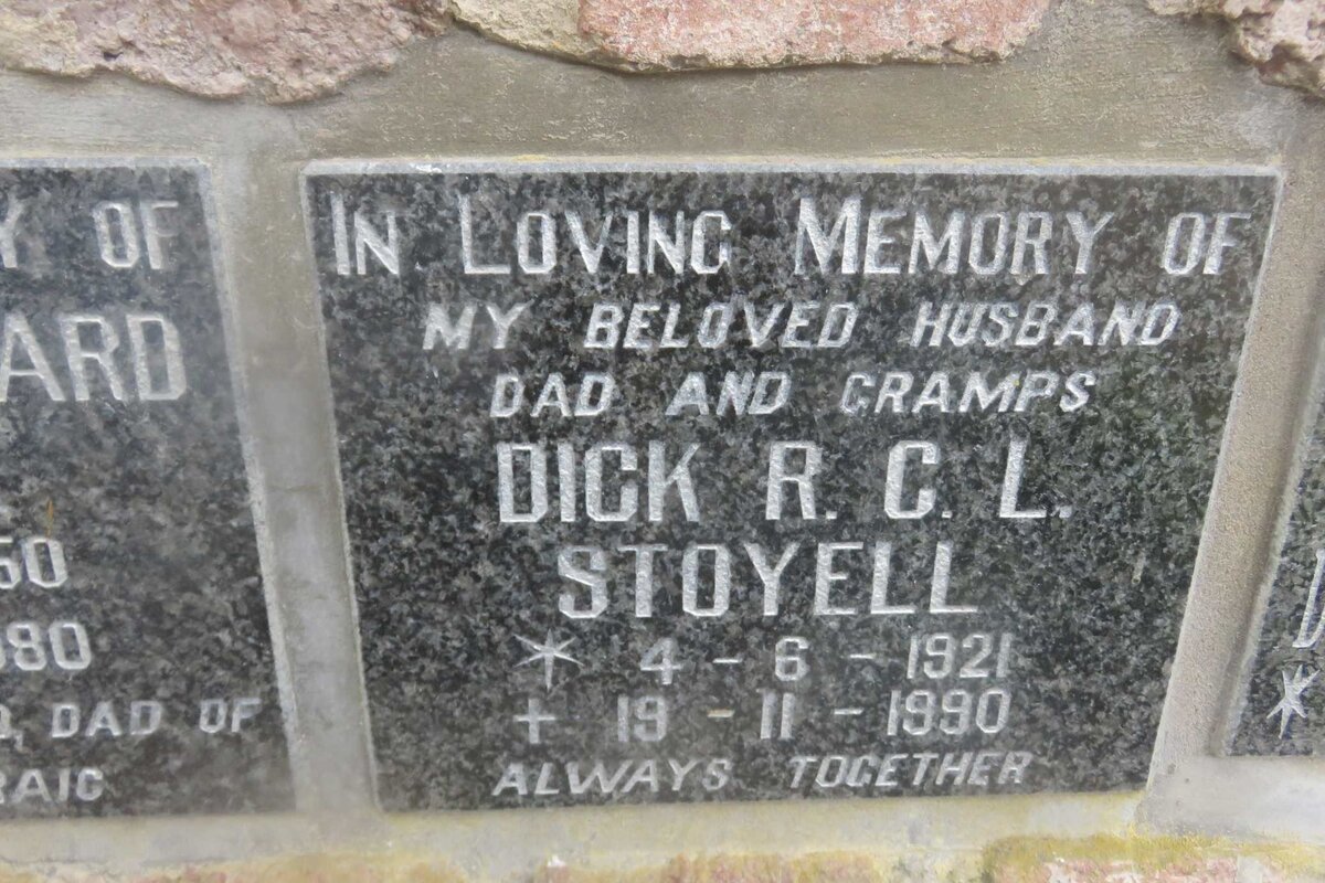 STOYELL R.C.L. 1921-1990