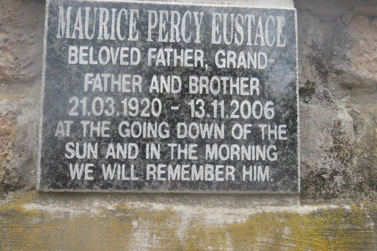 EUSTACE Maurice Percy 1920-2006
