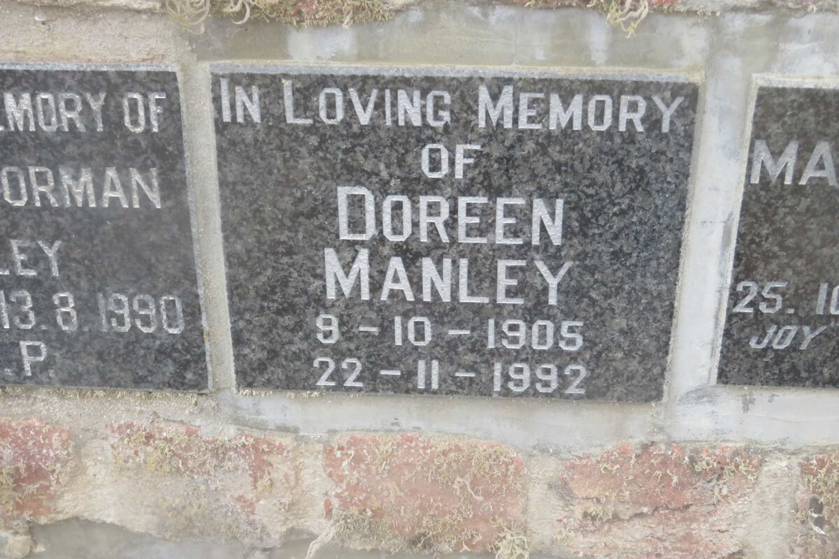MANLEY Doreen 1905-1992