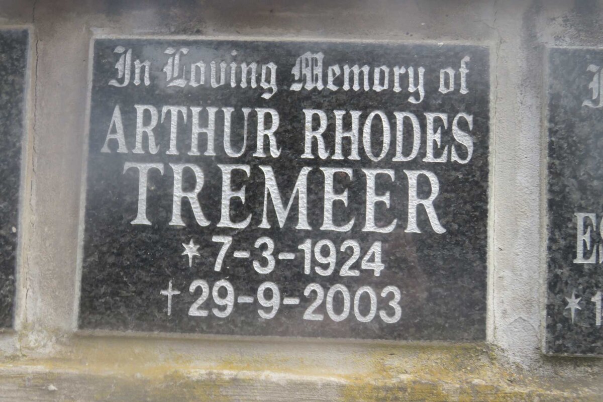 TREMEER Arthur Rhodes 1924-2003 