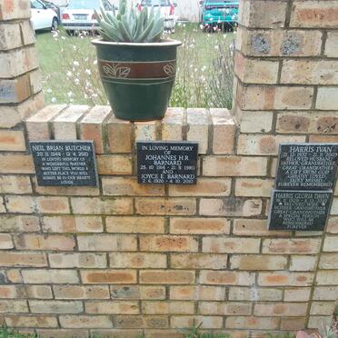 BUTCHER Neil Brian 1948-2010 :: BARNARD Johannes H.R. 1914-1980 &amp; Joyce 1920-2010