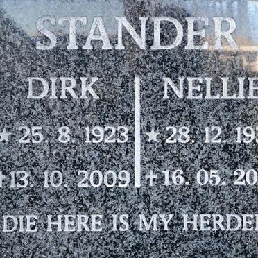 STANDER Dirk 1923-2009 &amp; Nellie 1930-2016