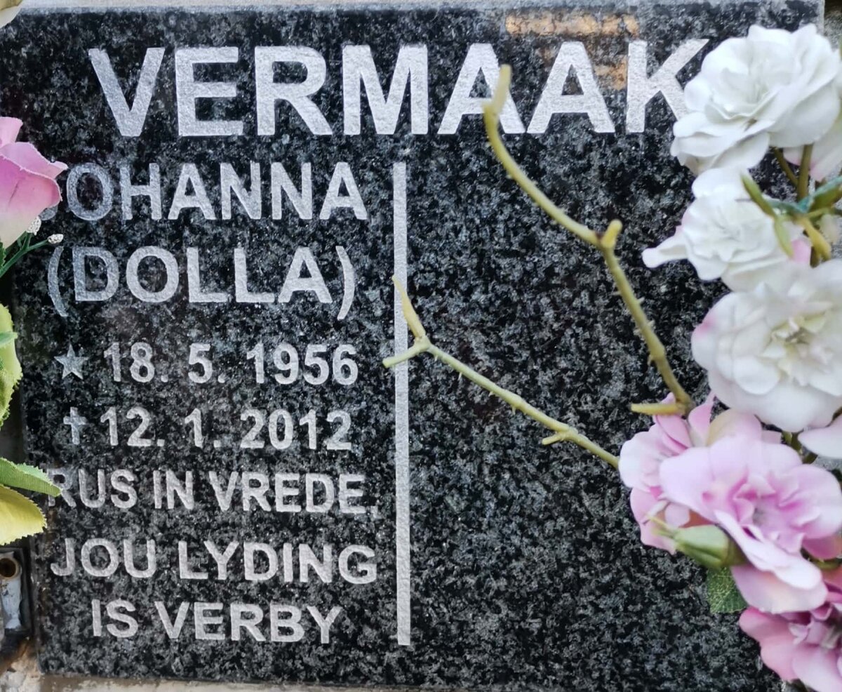 VERMAAK Johanna 1956-2012