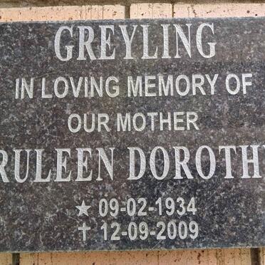 GREYLING Ruleen Dorothy 1934-2009