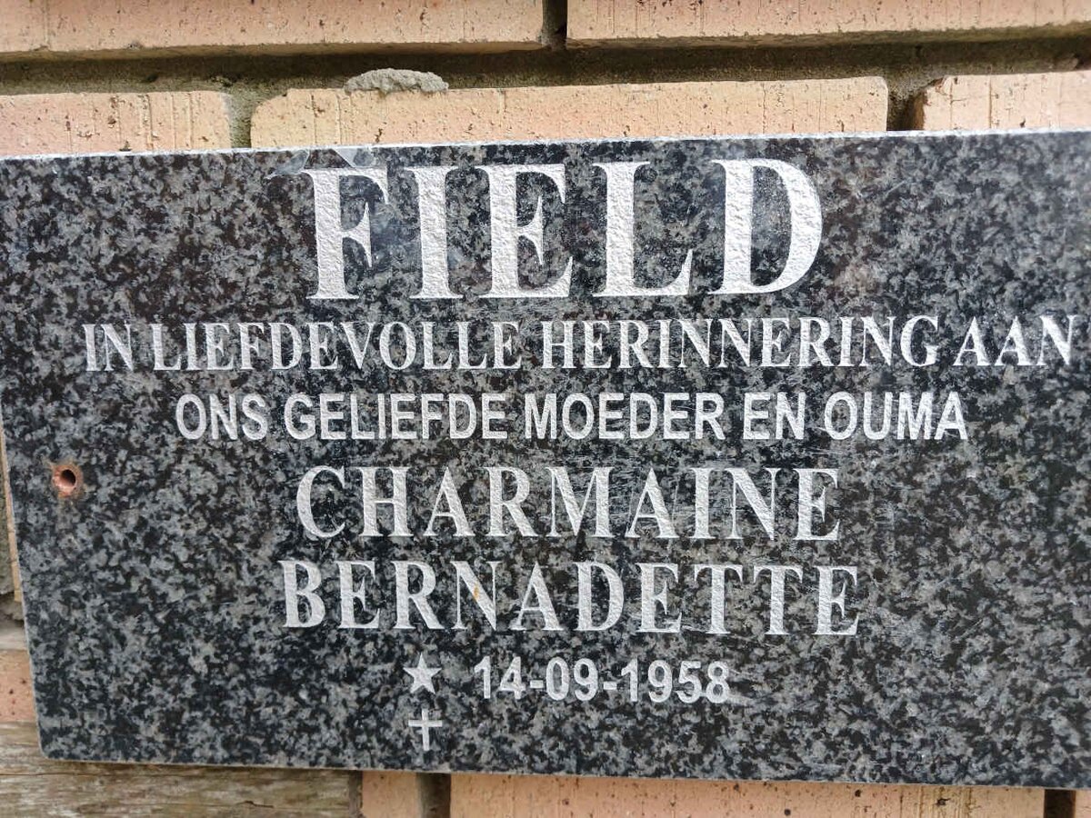 FIELD Charmaine Bernadette 1958-