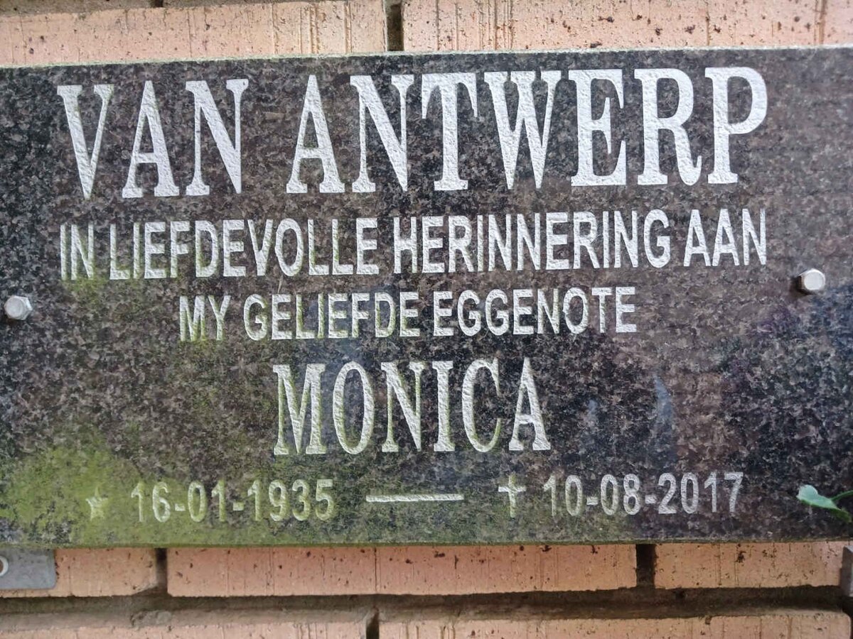 ANTWERP Monica, van 1935-2017