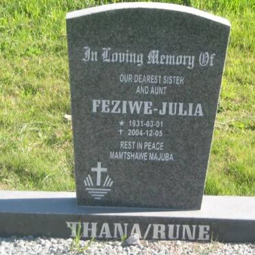 THANA Feziwe-Julia nee RUNE 1931-2004