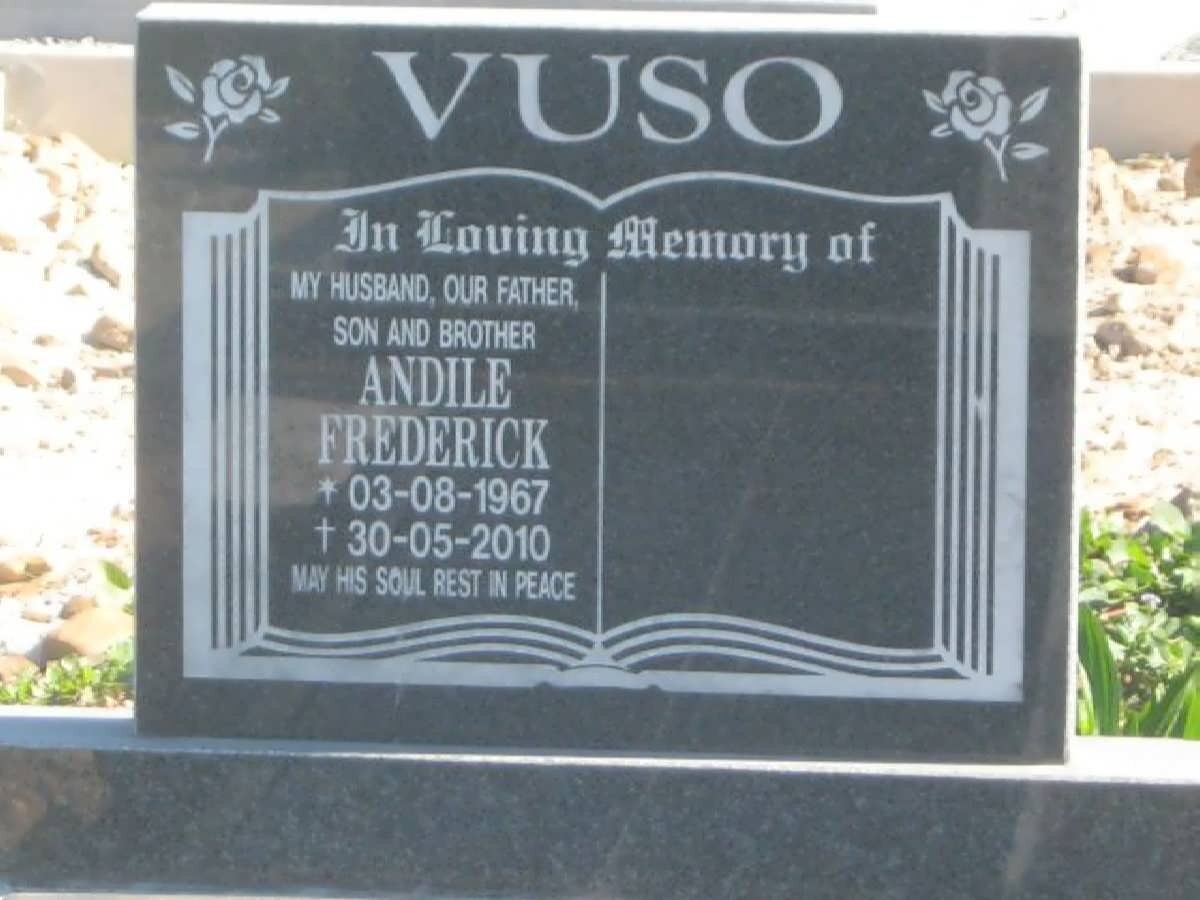 VUSO Andile Frederick 1967-2010