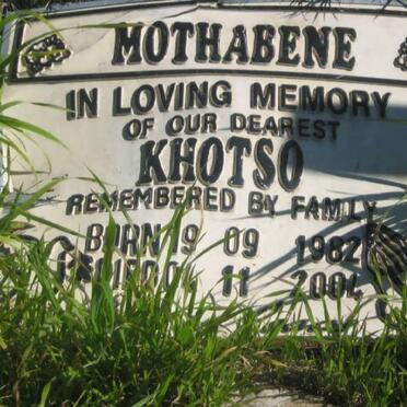MOTHABENE Khotso 1982-2004