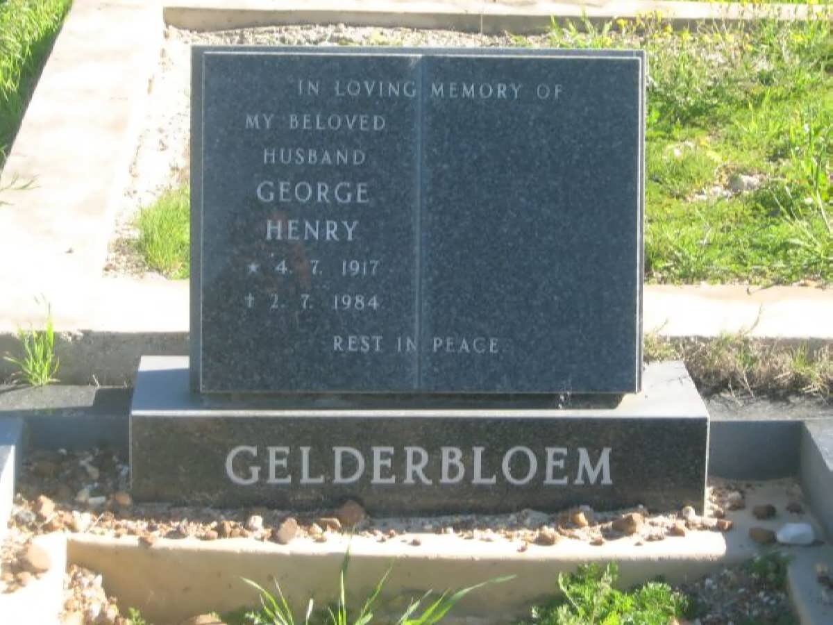 GELDERBLOEM George Henry 1917-1984