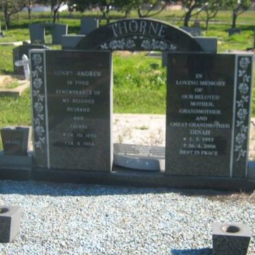 THORNE Henry Andrew 1930-1984 &amp; Dinah 1933-2006