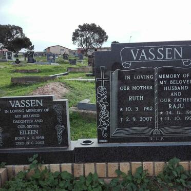 VASSEN Raju 1912-1992 &amp; Ruth 1912-2007 :: VASSEN Eileen 1948-2003