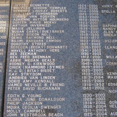 02. Memorial Plaque with list of names