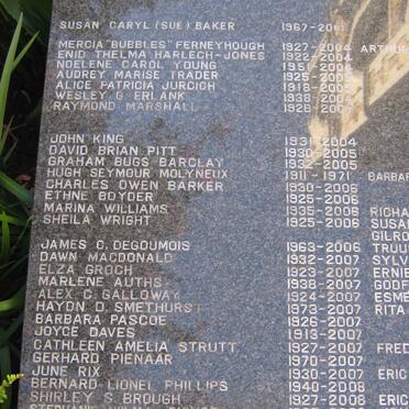 14. Memorial Plaque with list of names