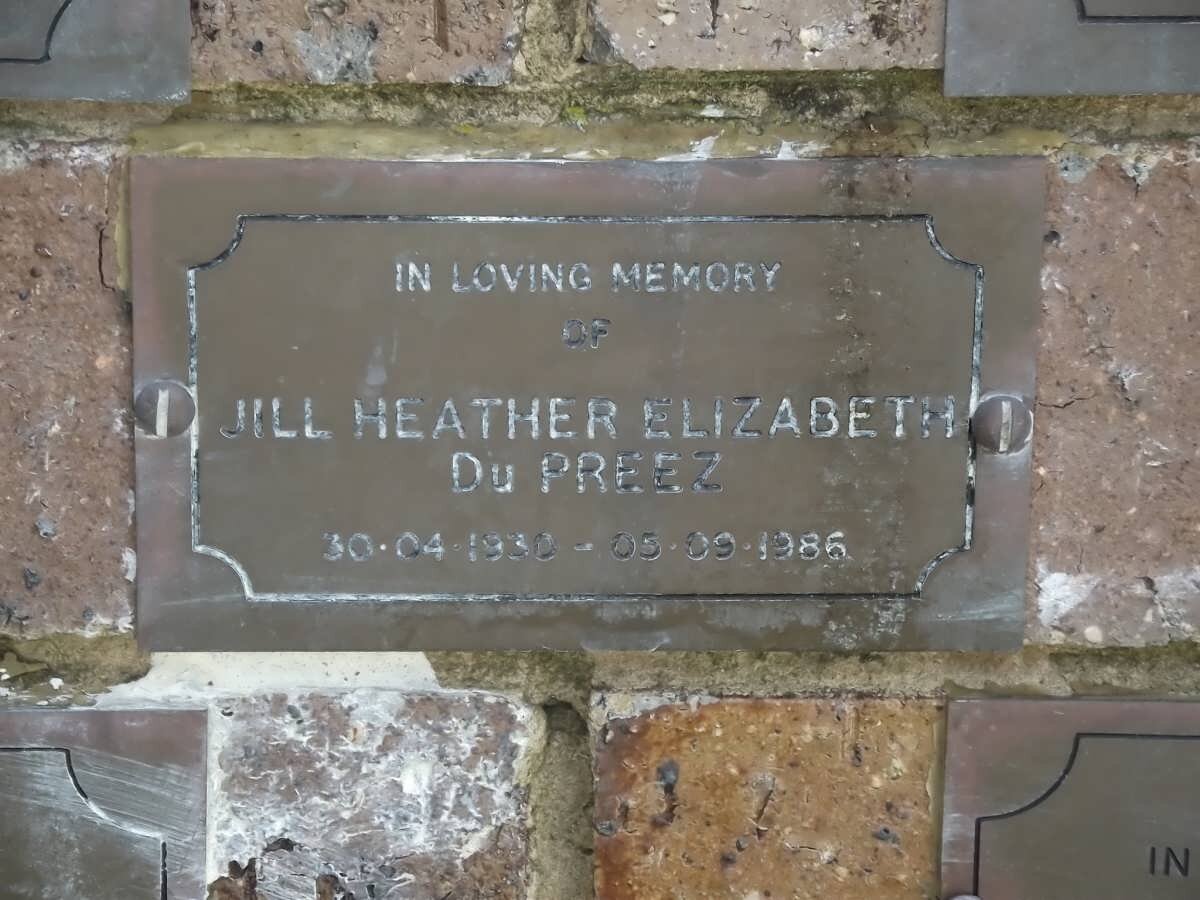 PREEZ Jill Heather Elizabeth, du 1930-1986