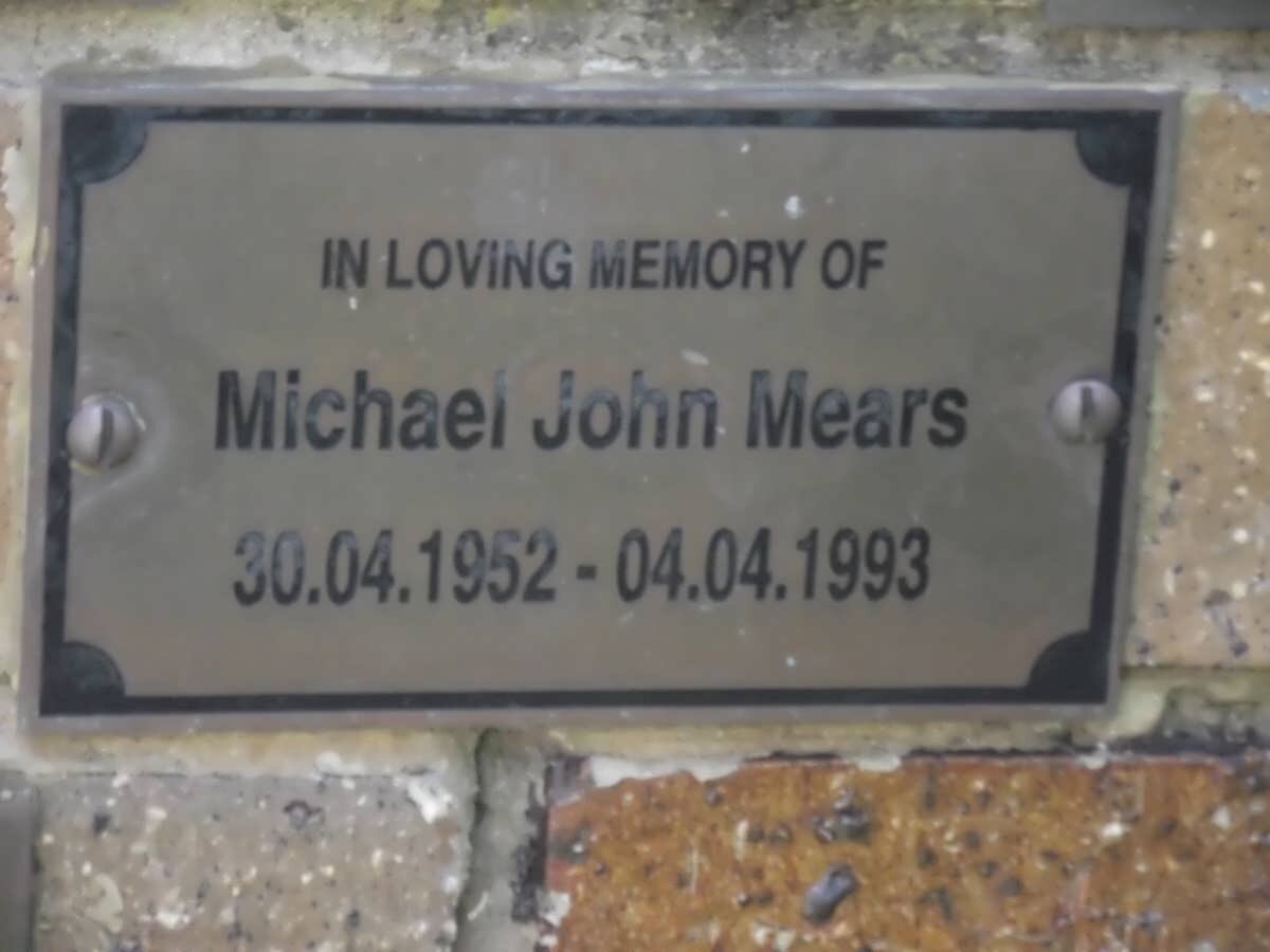 MEARS Michael John 1952-1993