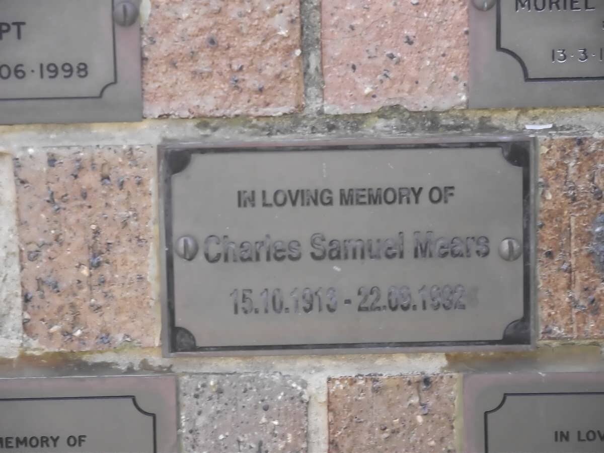 MEARS Charies Samuel 1913-1992