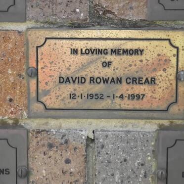 CREAR David Rowan 1952-1997