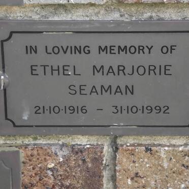 SEAMAN Ethel Marjorie 1916-1992
