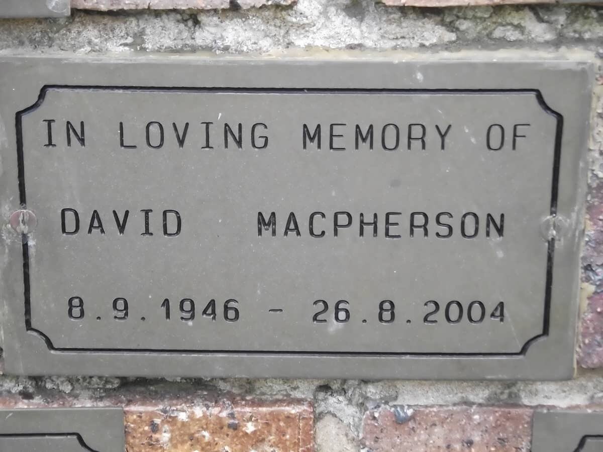 MACPHERSON David 1946-2004