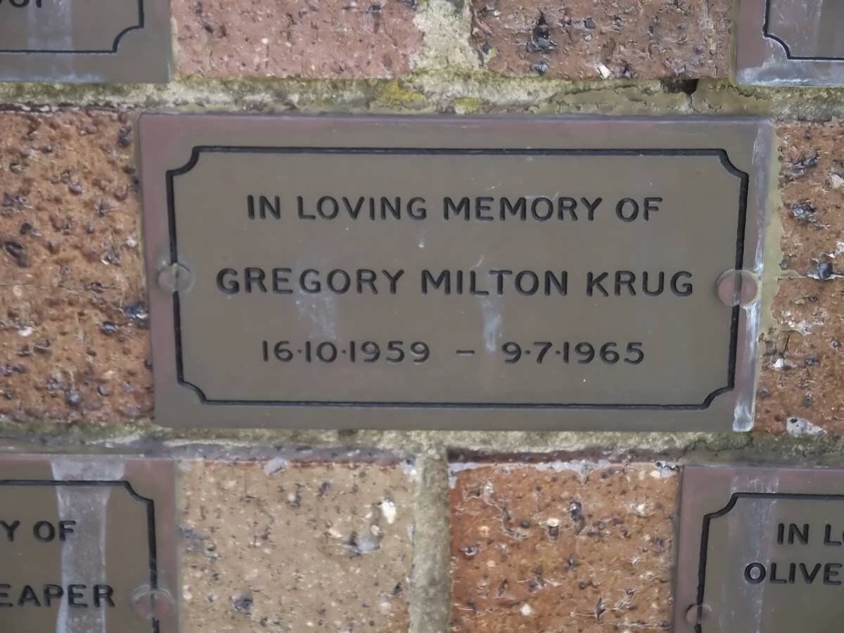 KRUG Gregory Milton 1959-1965