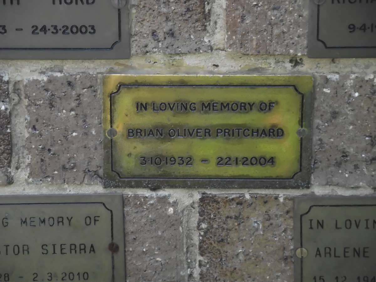 PRITCHARD Brian Oliver 1932-2004