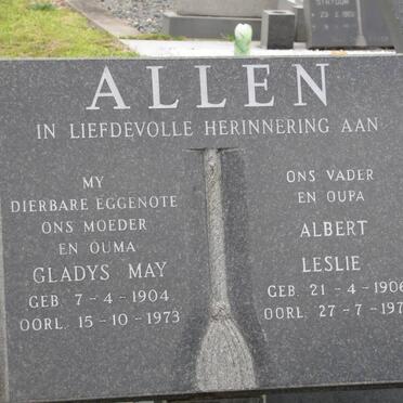 ALLEN Albert Leslie 1906-1978 &amp; Gladys May 1904-1973