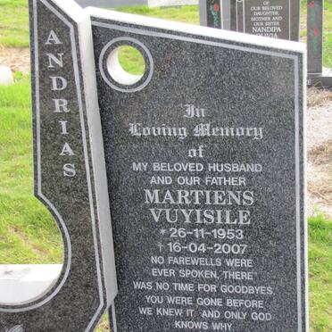 ANDRIAS Martiens Vuyisile 1953-2007
