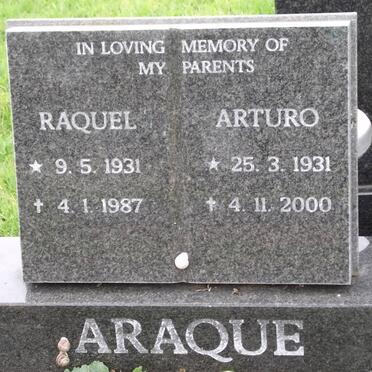 ARAQUE  Arturo 1931-2000 &amp; Raquel 1931-1987