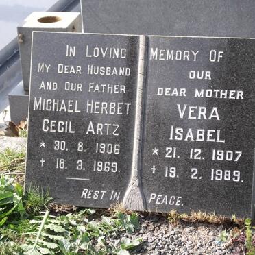 ARTZ Michael Herbert Cecil 1906-1969 &amp; Vera Isabel 1907-1989