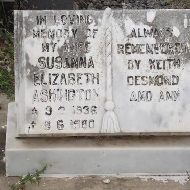 ASHINGTON Susanna Elizabeth 1936-1960