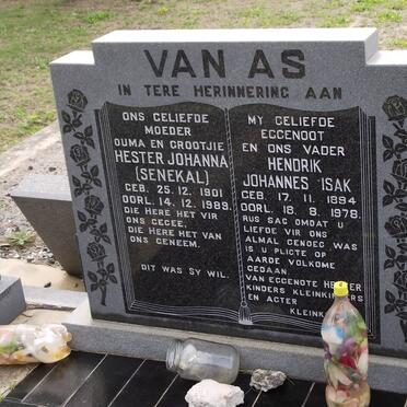 AS Hendrik Johannes Isak, van 1894-1978 &amp; Hester Johanna SENEKAL 1901-1989