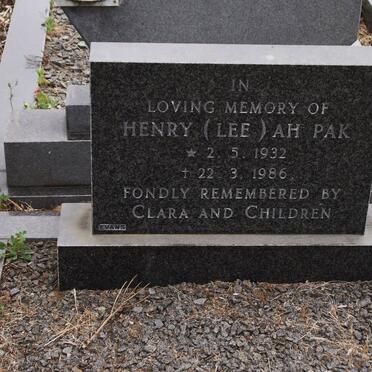 AH PAK Henry 1932-1986