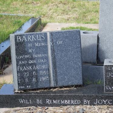BARKUS Frank Arthur 1922-1985