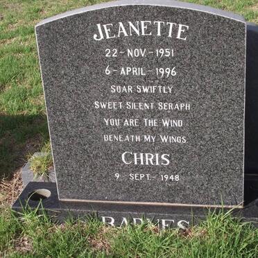 BARNES Chris 1948- &amp; Jeanette 1951-1996