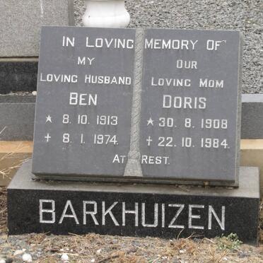 BARKHUIZEN Ben 1913-1974 &amp; Doris 1908-1984