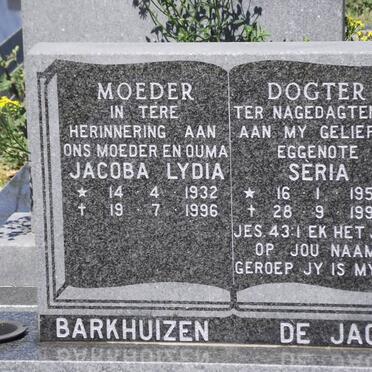 BARKHUIZEN Jacoba Lydia 1932-1996 :: JAGER Seria, de 1955-1996