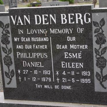 BERG Phillippus Daniel, van den 1912-1979 &amp; Esmé Eileen 1913-1995