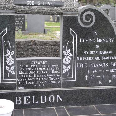 BELDON Eric Francis Belt 1927-1980 :: BELDON Stewart 1953-1996