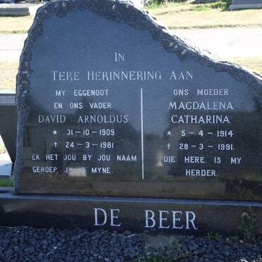 BEER David Arnoldus, de 1909-1981 &amp; Magdalena Catharina 1914-1991