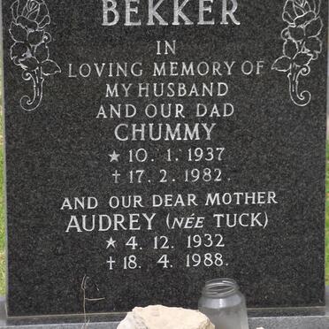BEKKER Chummy 1937-1982 &amp; Audrey TUCK 1932-1988