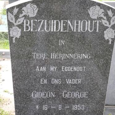 BEZUIDENHOUT Gideon George 1953-1979