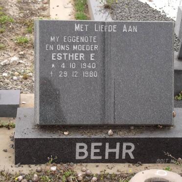 BEHR Esther E. 1940-1980