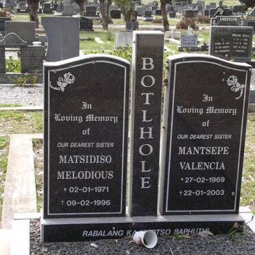 BOTLHOLE Matsidiso Melodious 1971-1996 :: BOTLHOLE Mantsepe Valencia 1969-2003