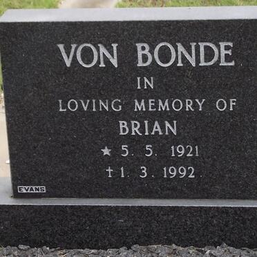 BONDE Brian, von 1921-1992
